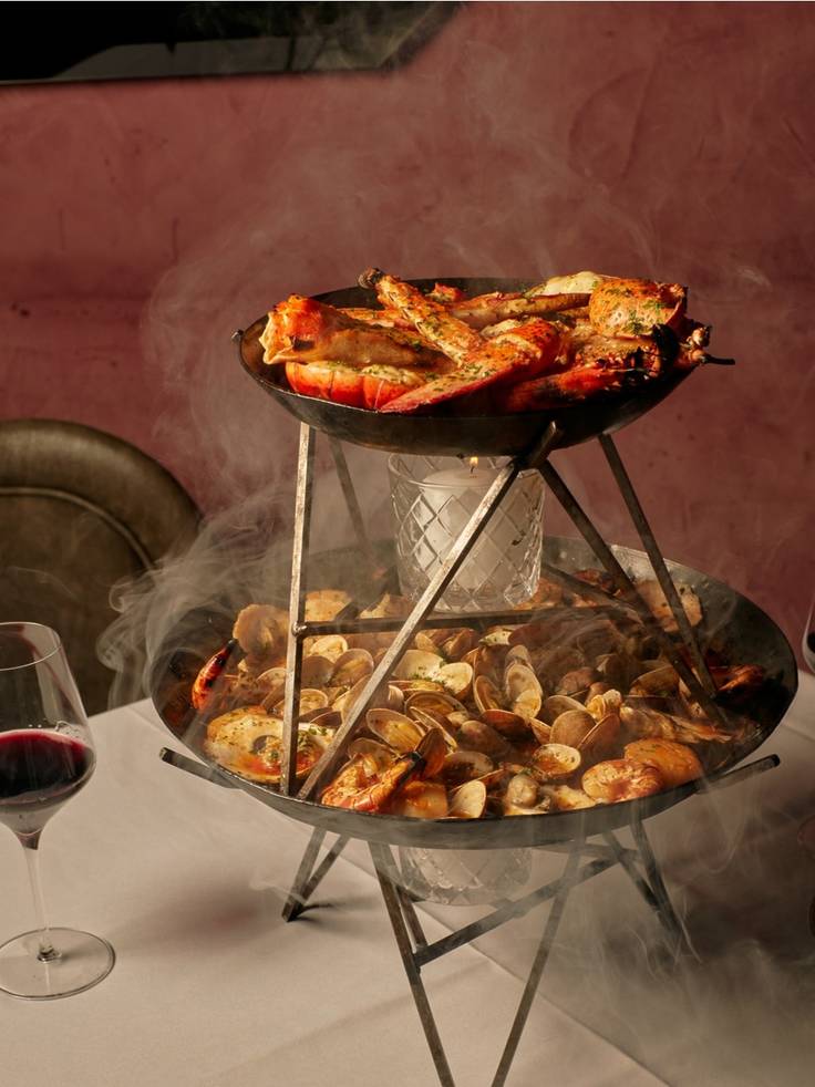 seafood tower at maple and ash