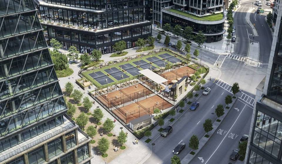 Boston’s First-Ever 30,000-Square-Foot Padel Club Opens In Seaport This Summer