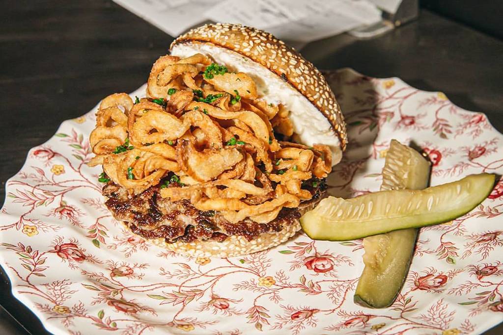 burger and pickles gift horse