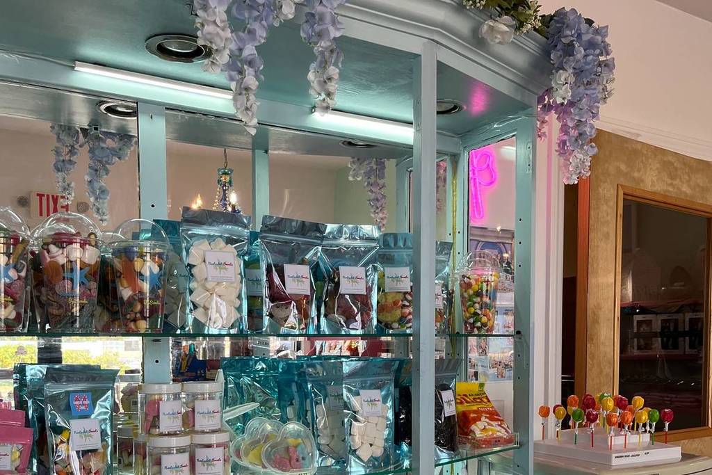 interior of colorful candy shop