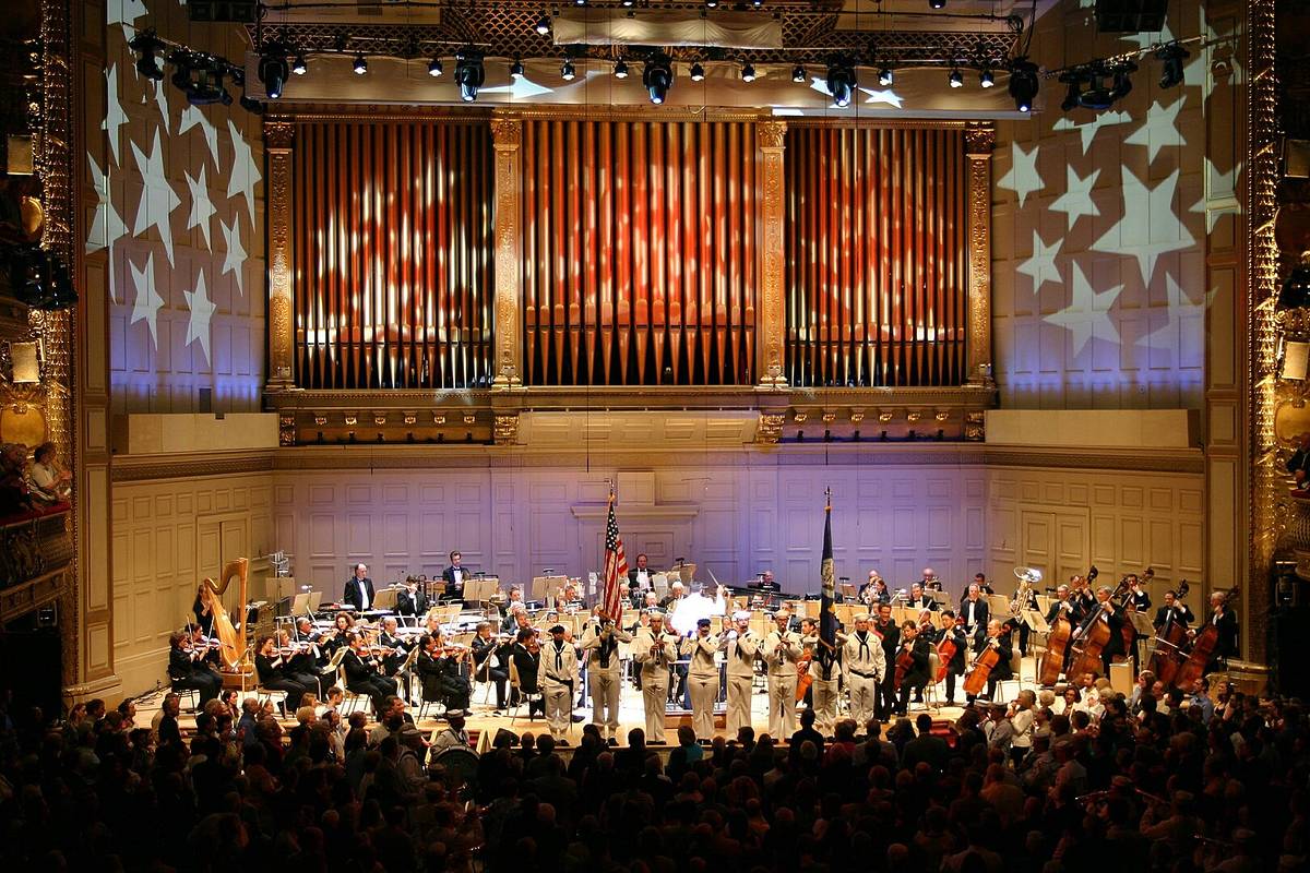 Boston Pops on Stage in Boston