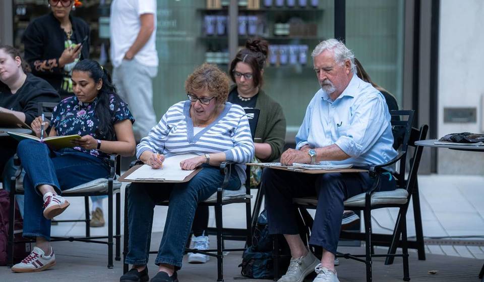 There’s A FREE Vibey Outdoor Summer Sketching Workshop In Seaport On Tuesdays—With Live Entertainment