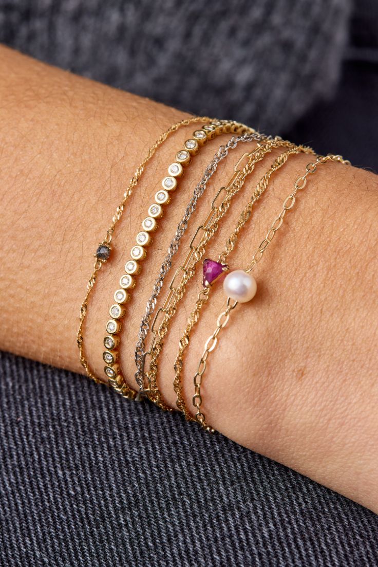 stack of bracelets