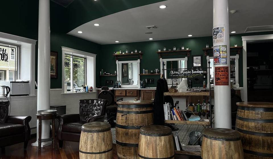 There’s A Coffee Shop Hidden Inside This Old School Barbershop—And You Can Order A Specialty Latte &#038; Pastry For Under $10