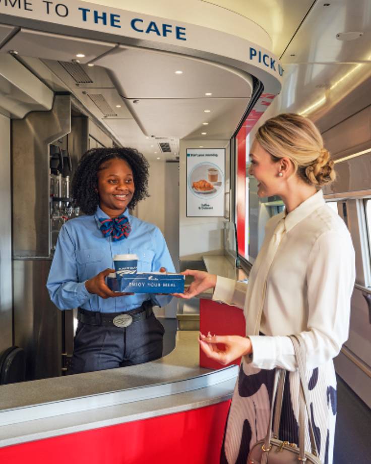 amtrak train cafe