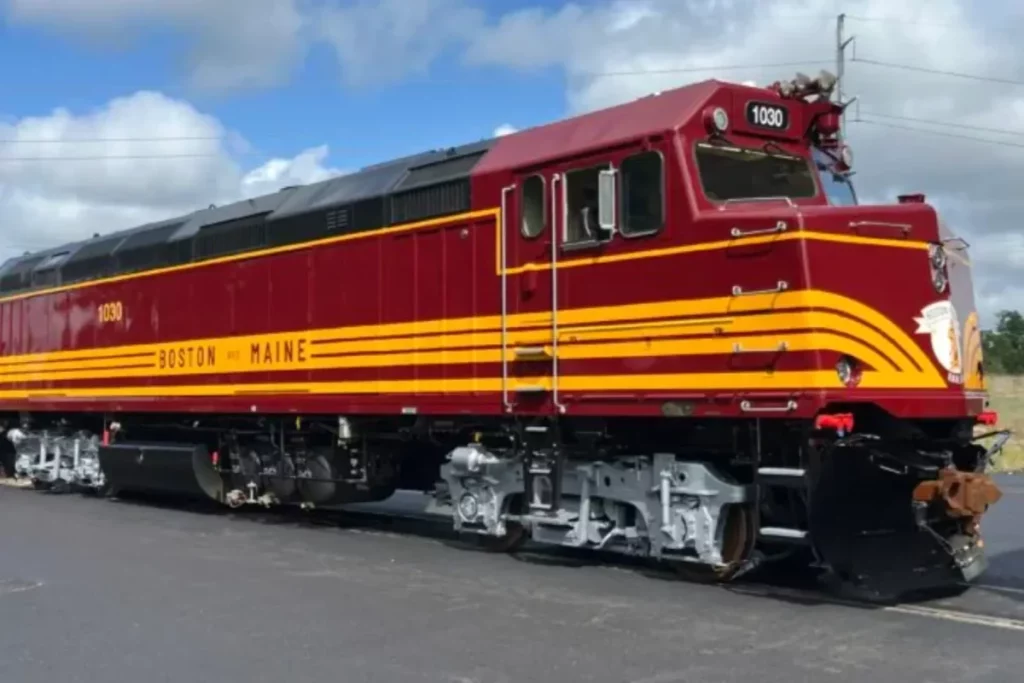 boston and maine railroad inspired vintage car train