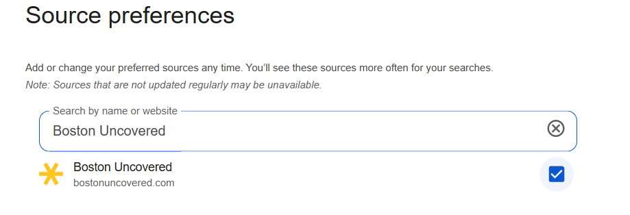 google preferred source