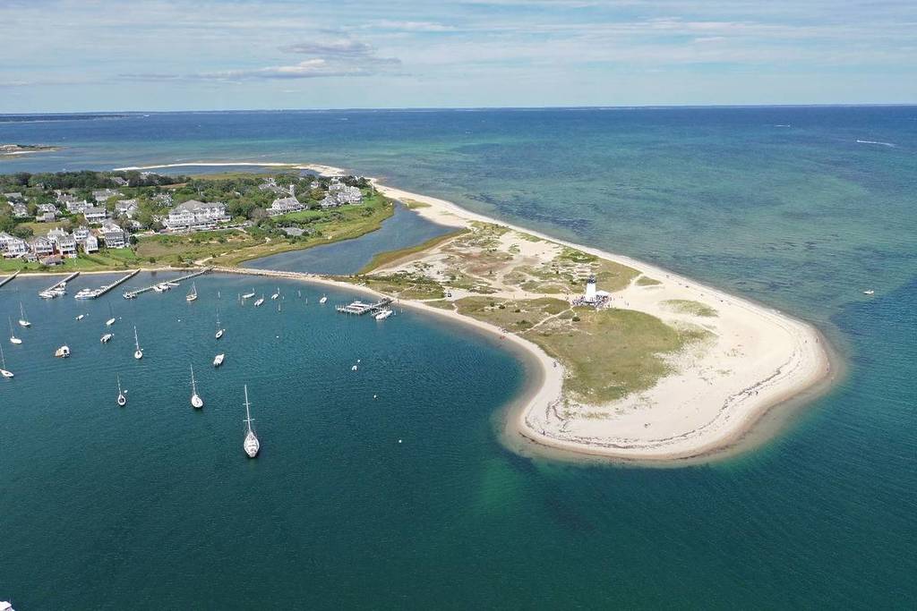 aerial view of edgartown martha's vineyard