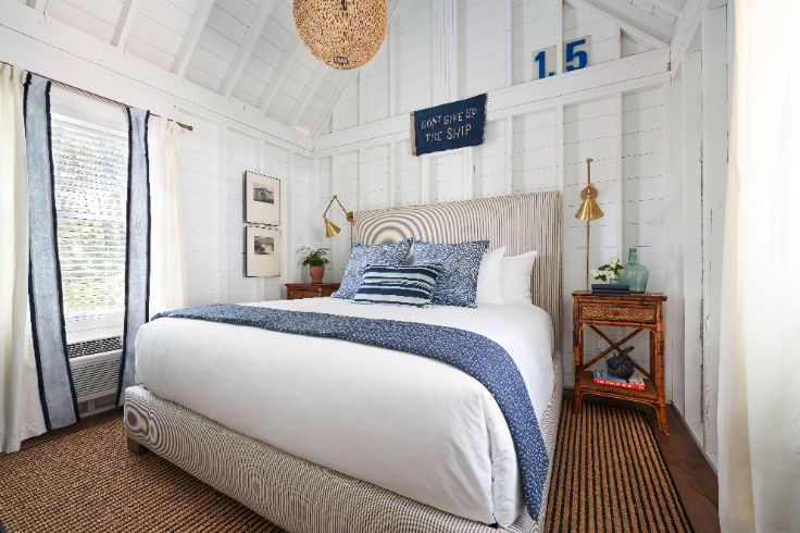 indigo and whiter bedroom cottage