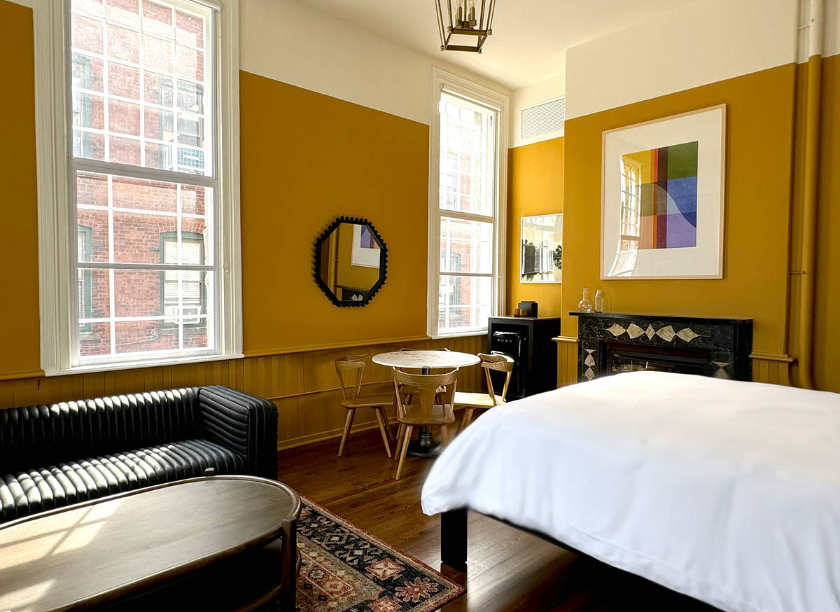 interior cozy yellow wall room