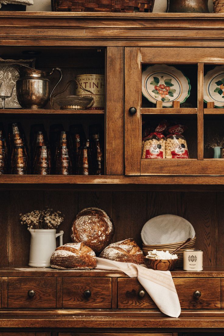 greek sourdough in restaurant