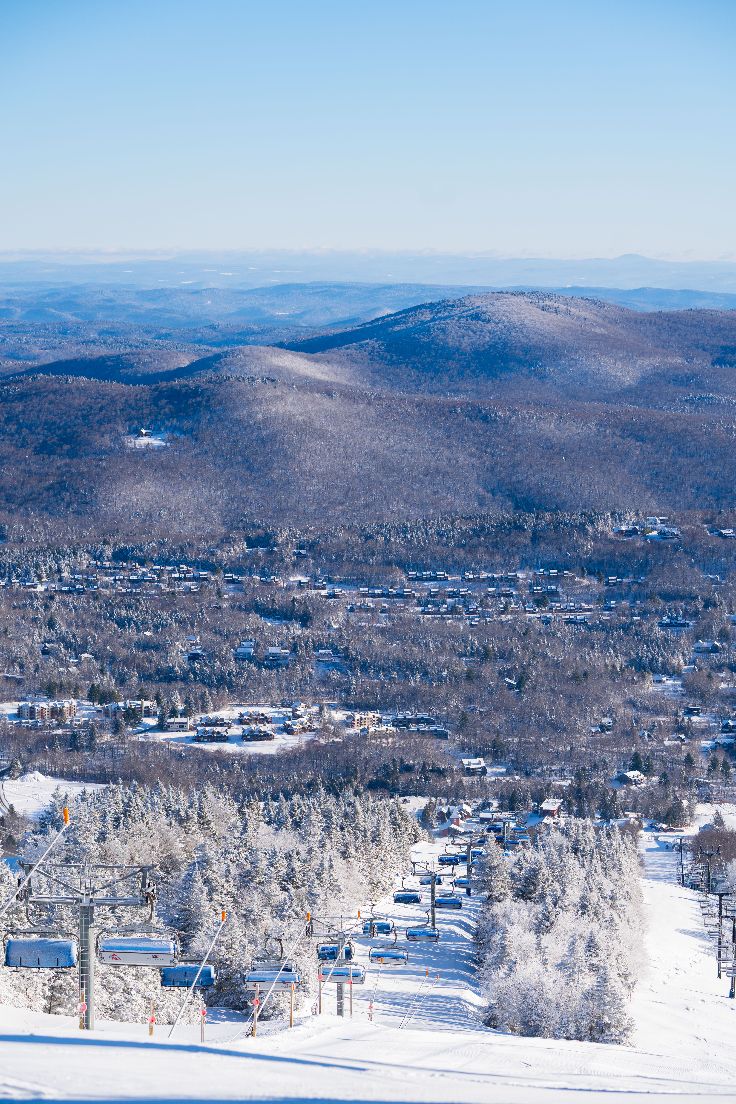 green mountains snow