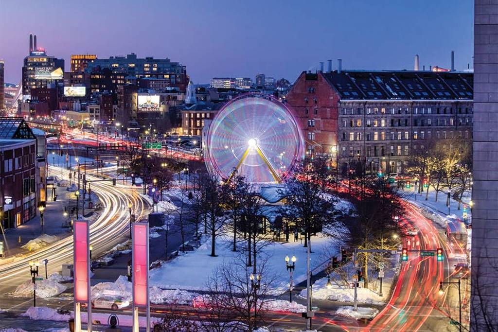 glowing ferris wheel
