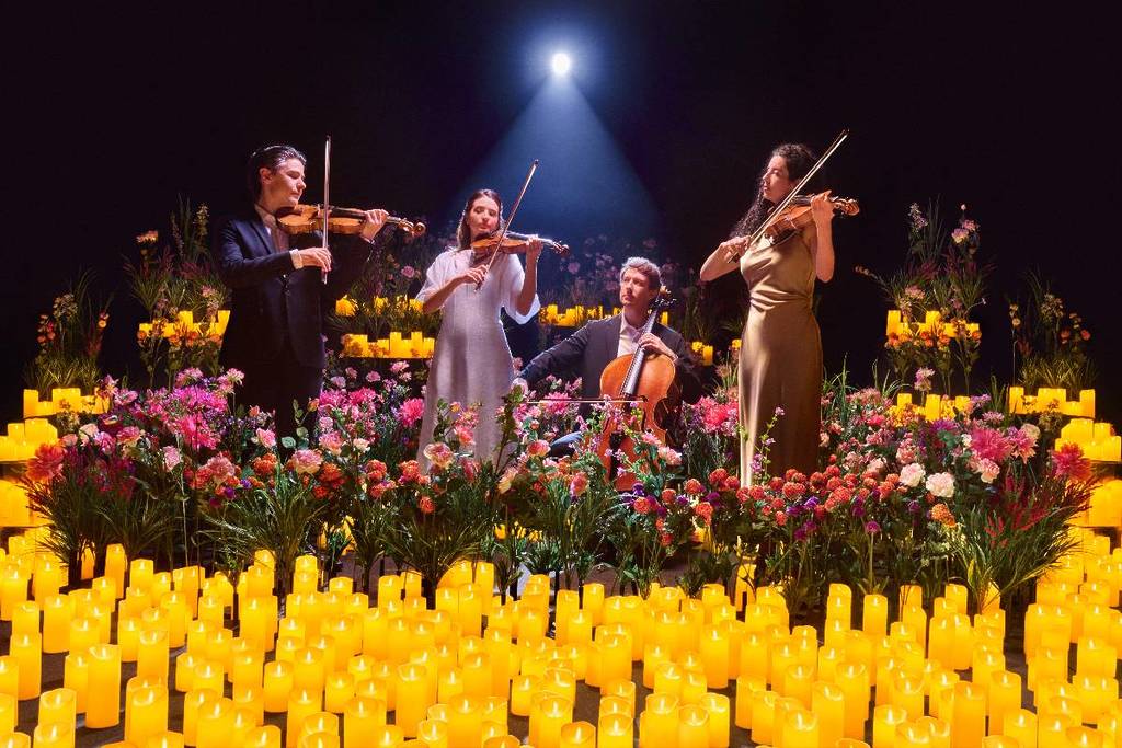 A string quartet at a Candlelight Spring concert