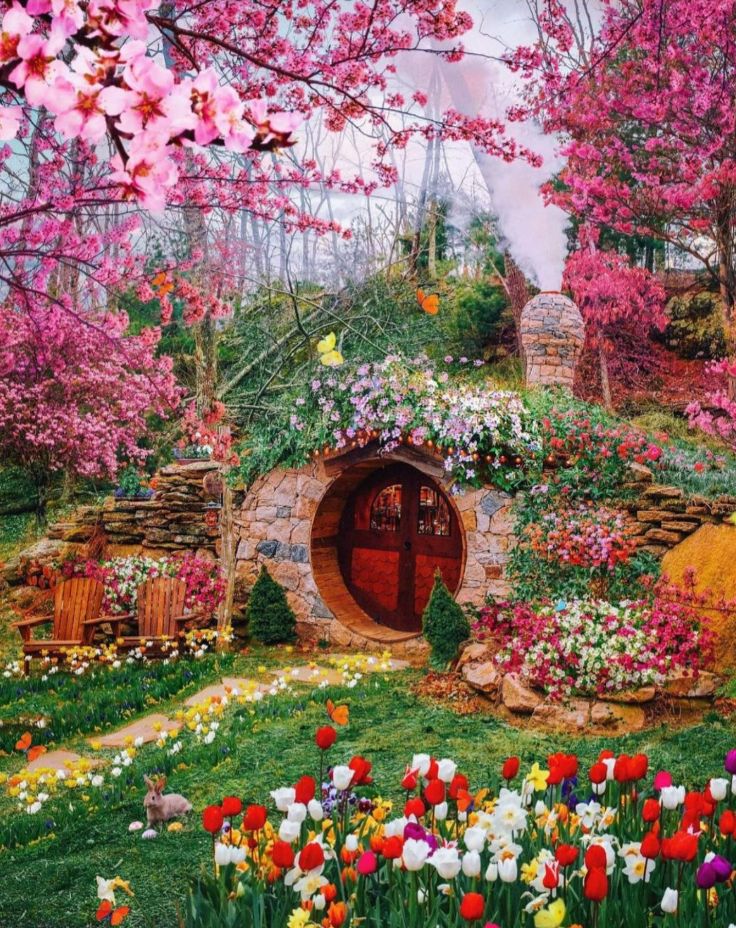 springtime hobbit house