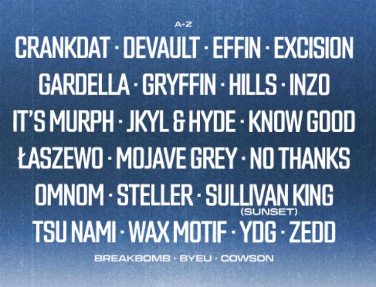 breakaway music festival lineup