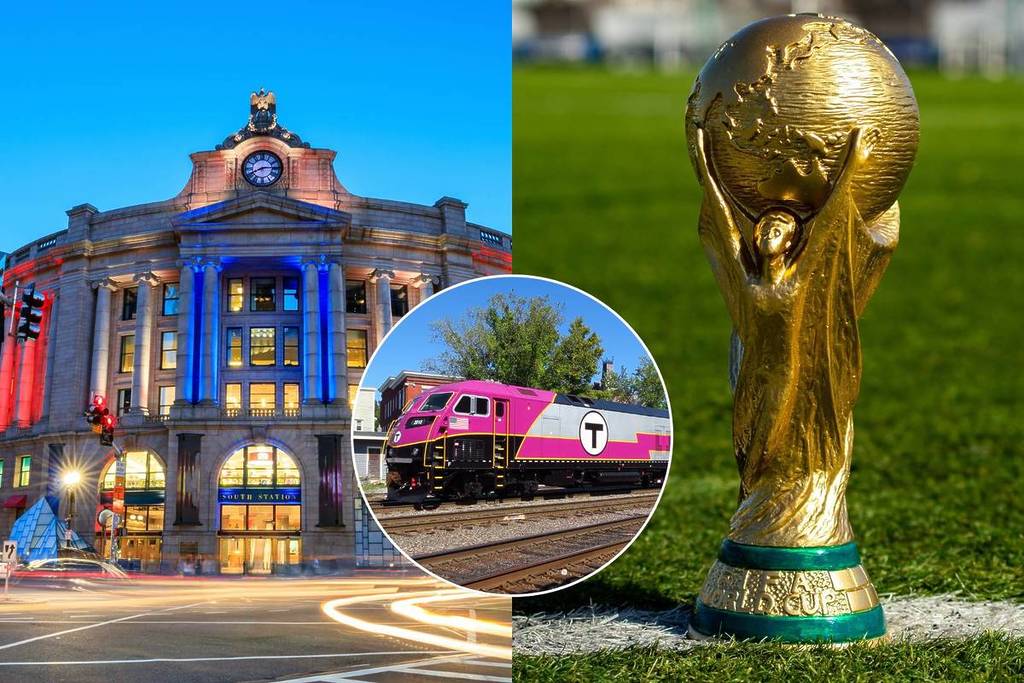 south station mbta world cup trophy
