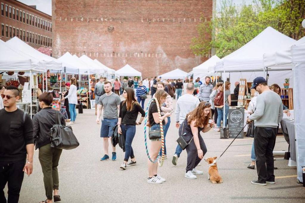 outdoor open market in south end boston