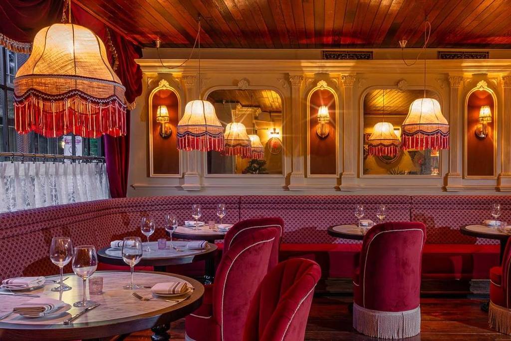 interior of stylish italian restaurant