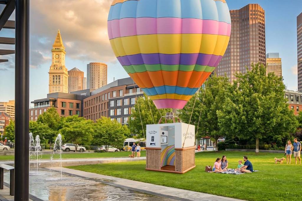 oh the places you'll go inspired hot air balloon photobooth