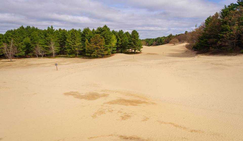 There’s a 25-acre natural desert 2 hours from Boston—with live camels, a gemstone labyrinth, and overnight camping