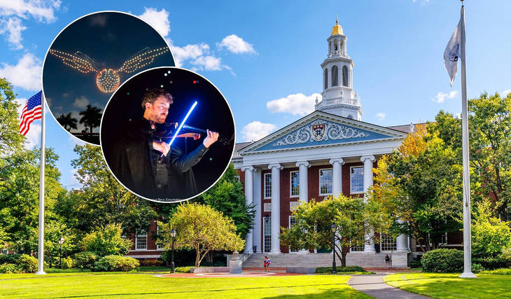 The oldest university in U.S. history is transforming its nearly 50-year-old athletic field into a massive two-night Harry Potter™ spectacle — with 1,200 synchronized drones and a live violinist