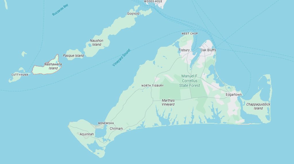 map of Nashawena Island