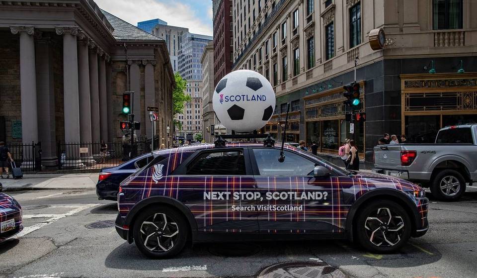 A fleet of 11 tartan taxis takes over Boston this weekend—with a chance to win a $5K trip to Scotland