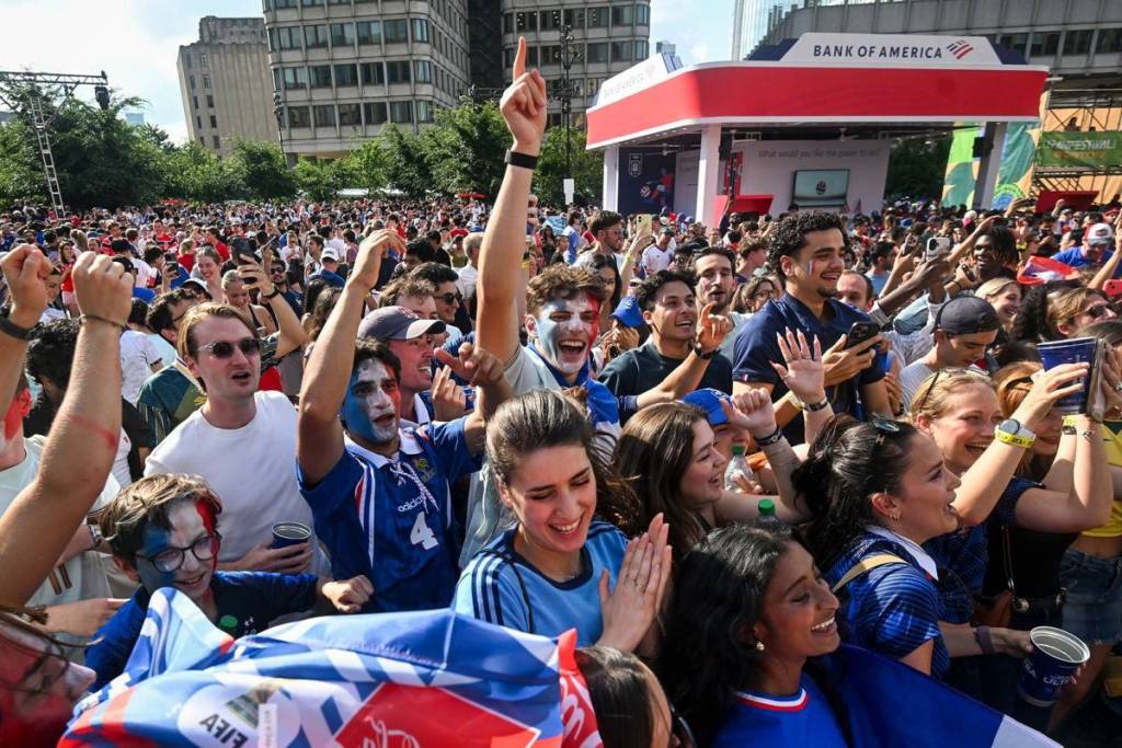 Scenes from FIFA Fan Fest Watch Party on Boston City Hall Plaza of the Norway vs France game of the 2026 FIFA World Cup.