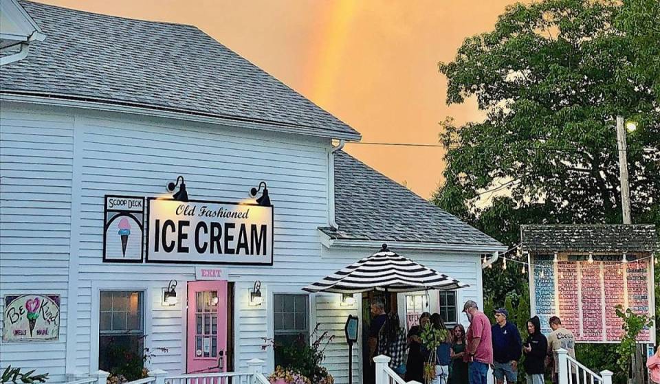 This seasonal scoop shop 90 minutes from Boston has one of New England’s largest ice cream assortments—with over 70 flavors