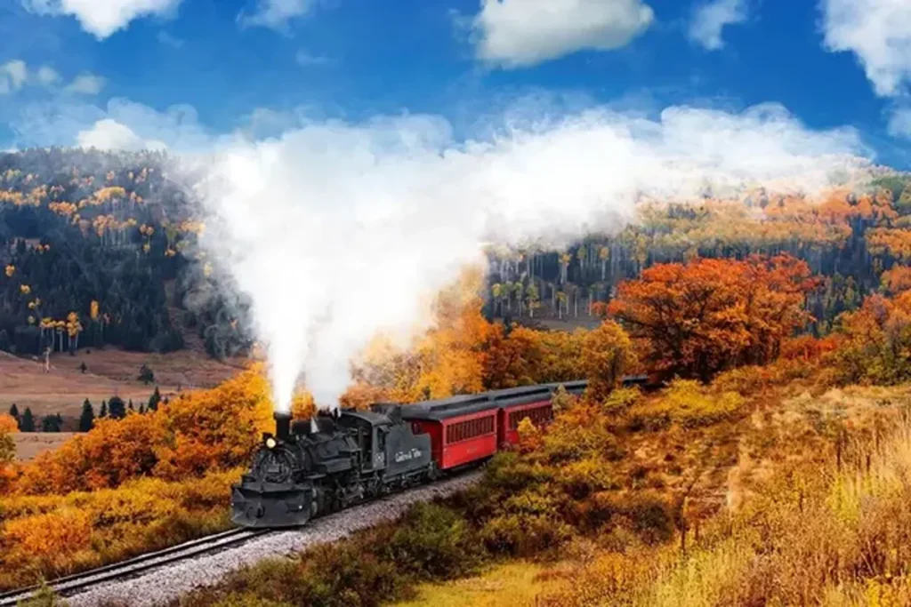 steam train fall foliage