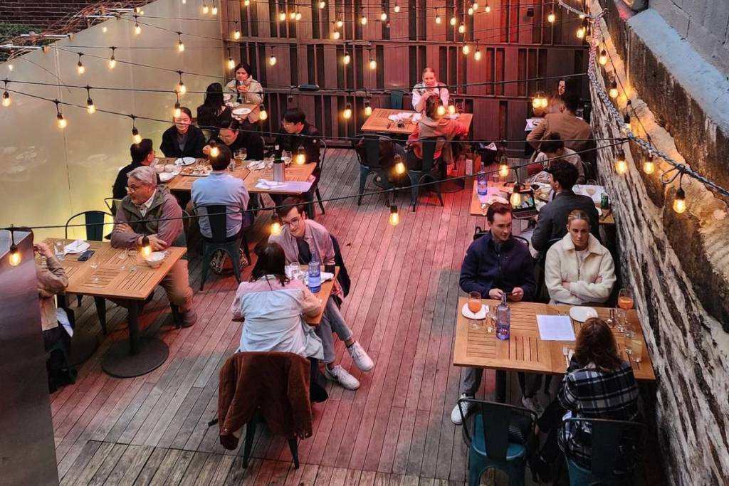 back restaurant patio
