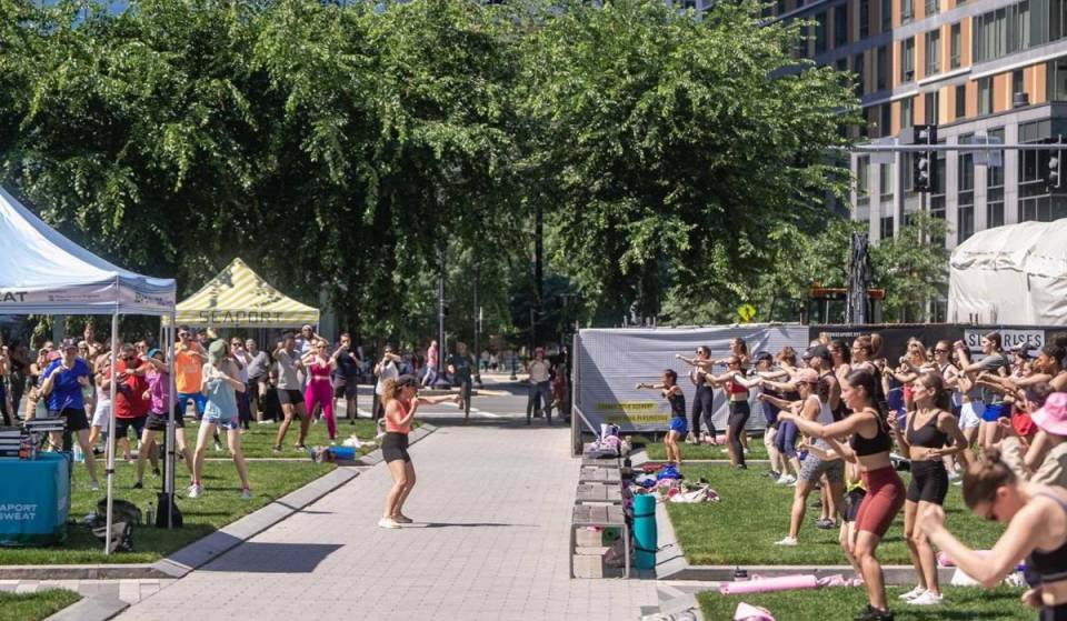Boston’s massive free waterfront fitness festival returns on September 12 with three back-to-back workouts, a live DJ, and free Lifeway Kefir and NOBULL giveaways