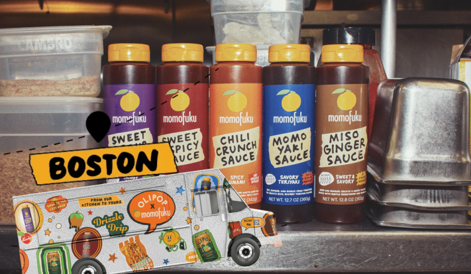 A Momofuku x OLIPOP food truck hits Boston this week, serving up 5 new chef-crafted sauces, exclusive caramel apple soda, and a custom charm bar
