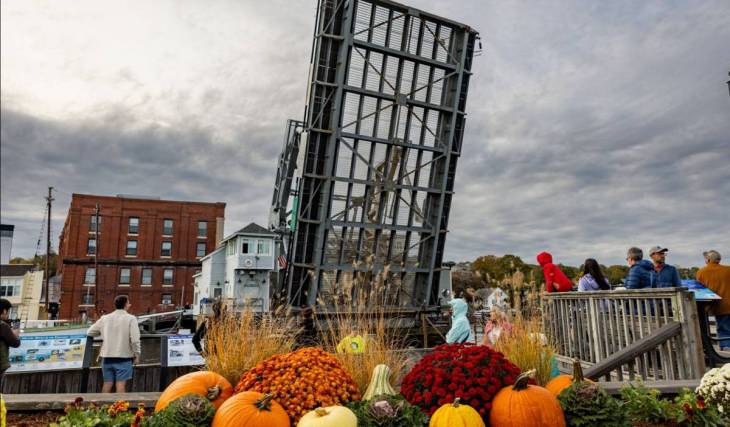 Amtrak whisks Boston travelers to this storybook coastal village for a $10 colorful fall escape—home to the oldest steam-powered cider mill in the United States