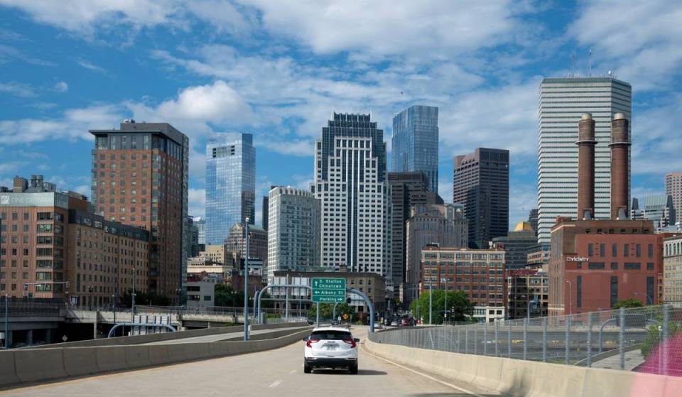 A 6-foot-long chunk of concrete launched into the Charles River in motor crash