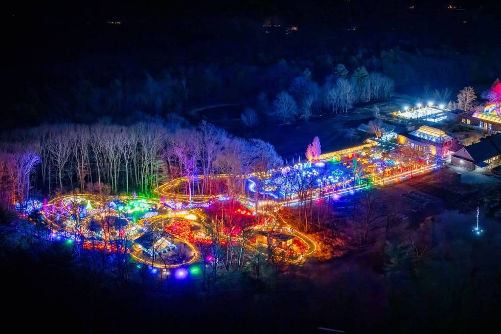 magic winter rainbow lights