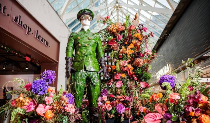 An otherworldly free display of 15 towering floral artworks takes over Back Bay this November