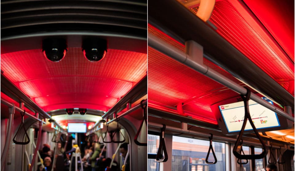 Des tramways illuminés en rose à l&rsquo;occasion du festival Bright Brussels
