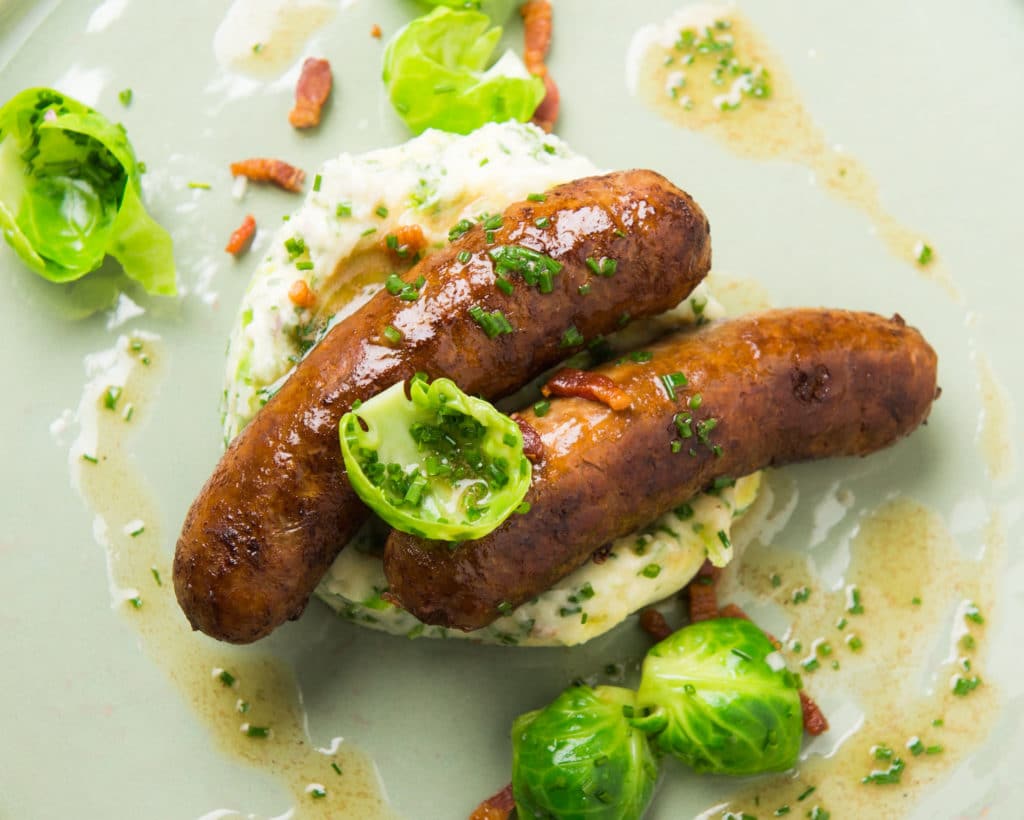 sausage and mashed potatoes