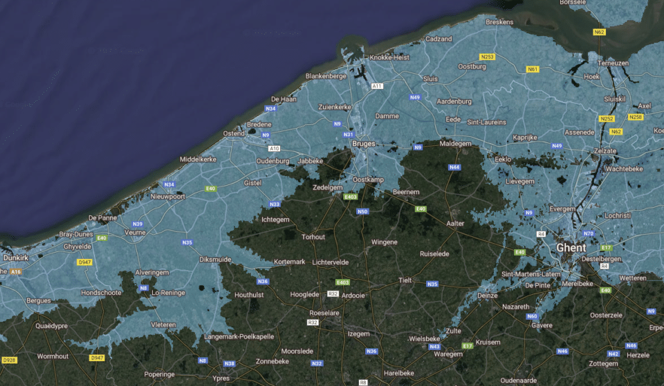 Voici à quoi pourrait ressembler la côte belge avec la montée du niveau de la mer