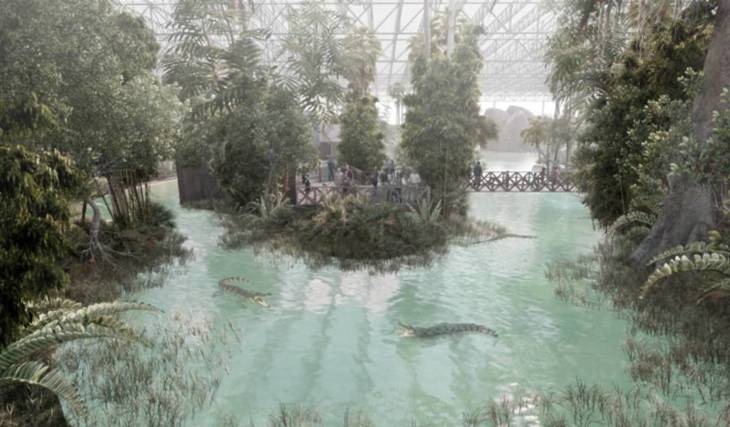 Cette serre tropicale géante (la plus grande au monde) avec parc aquatique ouvrira bientôt à 1h de Bruxelles &#8211; et on pourra nager avec les animaux