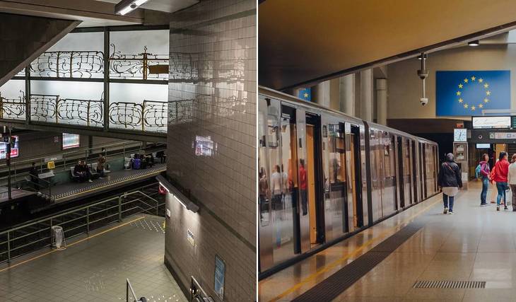À Bruxelles, ces stations de métro STIB cachent des secrets historiques &#8211; et certains vont certainement vous surprendre