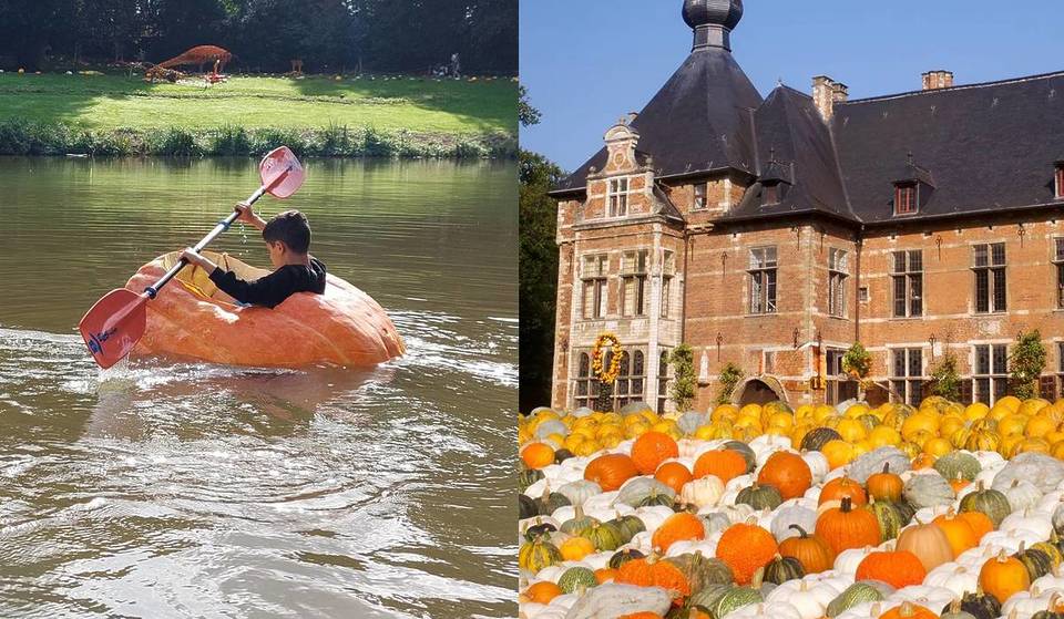 Un incroyable festival dédié au potiron donne des airs d&rsquo;automne à ce château près de Bruxelles – sculptures, bateau-citrouille et un parcours spécial pour Halloween