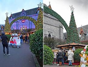 À 1h30 de Bruxelles, ce marché de Noël est l&rsquo;un des premiers à ouvrir ses portes en Belgique &#8211; il a lieu au cœur d&rsquo;une majestueuse abbaye néo-gothique et réunit 60 chalets et une patinoire de vraie glace