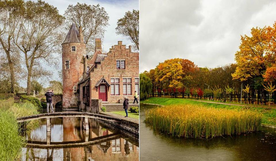 Less than 90 minutes from Brussels, this little-known medieval gem from the 14th century miraculously survived World War II—it is located in a charming and secluded hamlet voted “the most beautiful village in West Flanders.”
