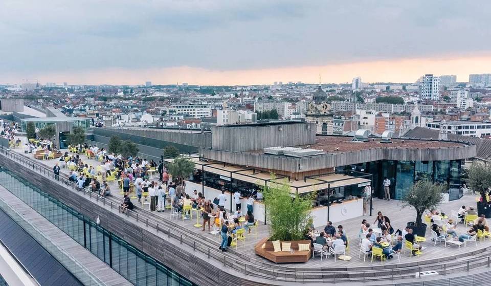 Europe’s largest rooftop is back in Brussels—cocktails, DJ sets, and a guinguette vibe all summer long