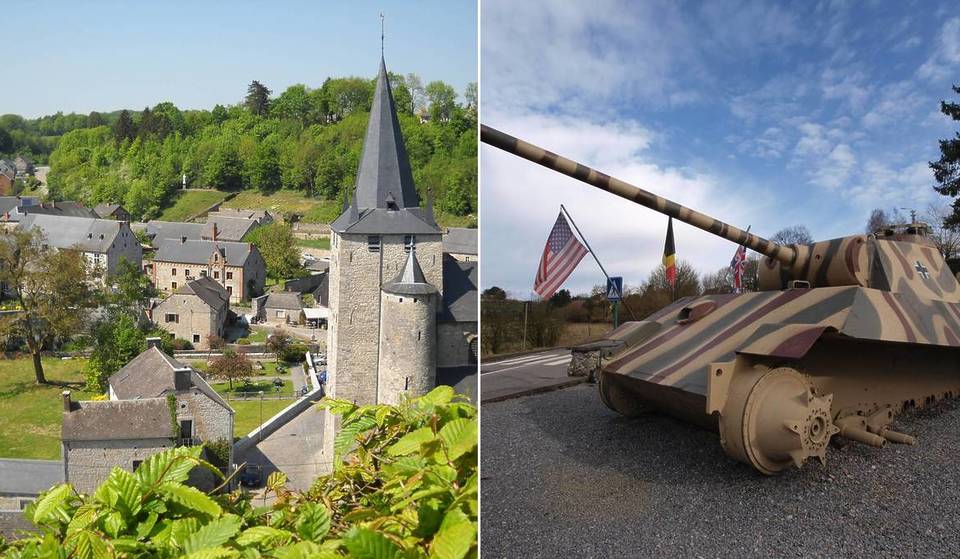 This village, ranked among the most beautiful in Wallonia, hides a 32-ton World War II tank right in the center—a surreal getaway just one hour from Brussels