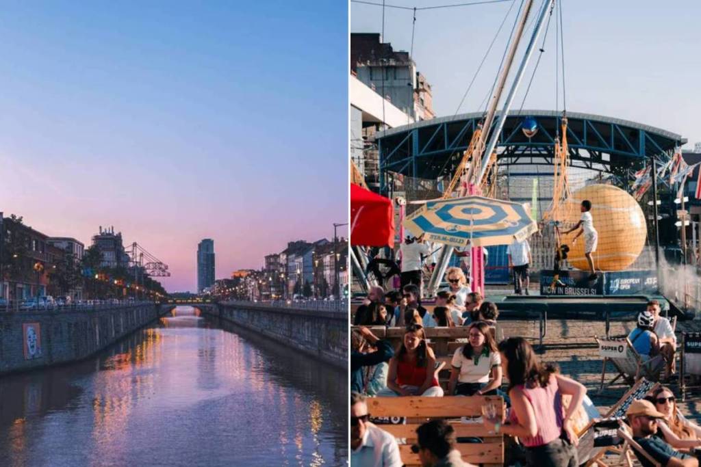 In Brussels, this industrial wharf is set to become the coolest summer spot of 2026: DJ sets on the water, lounge chairs, food trucks, and sunsets by the canal