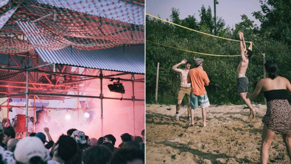 À Anderlecht, cet ancien site industriel devient l&rsquo;un des spots électro les plus cools de l’été — plage urbaine, beach-volley et DJ sets au bord du canal
